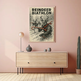 Reindeer Biathlon Poster