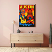 Vibrant Austin, Texas Poster PosterGoat