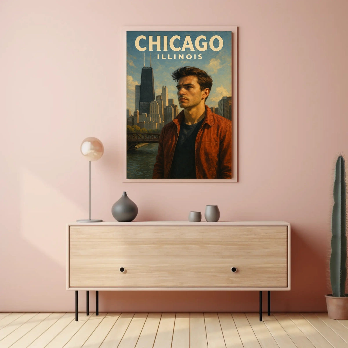 Chicago Skyline Portrait Poster