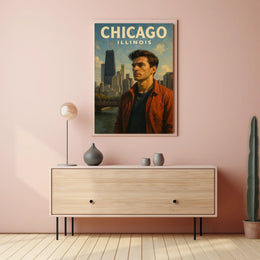 Chicago Skyline Portrait Poster