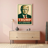 Trump 47th President Patriotic Pop Art Poster
