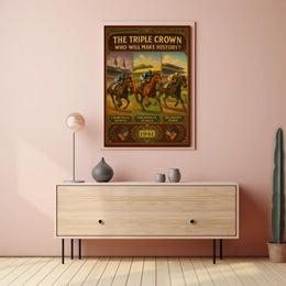 Triple Crown Race Vintage Sports Poster