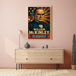 William McKinley 25th President Poster Vintage Wall Art
