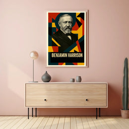 Benjamin Harrison 23rd President of the United States Abstract Pop Poster