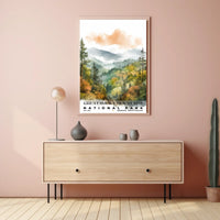 Great Smoky Mountains Watercolor Wall Art Poster