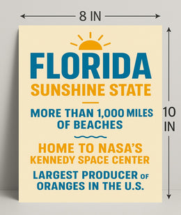 Discover Florida The Sunshine State Poster PosterGoat