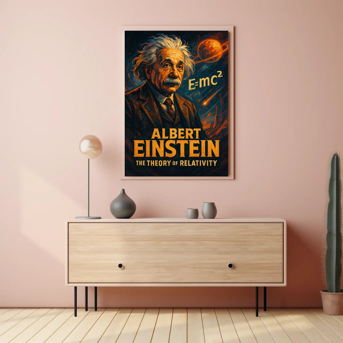 Albert Einstein Relativity Scientific Vintage Scenic Wall Art Educational Decor Wanderlust Poster