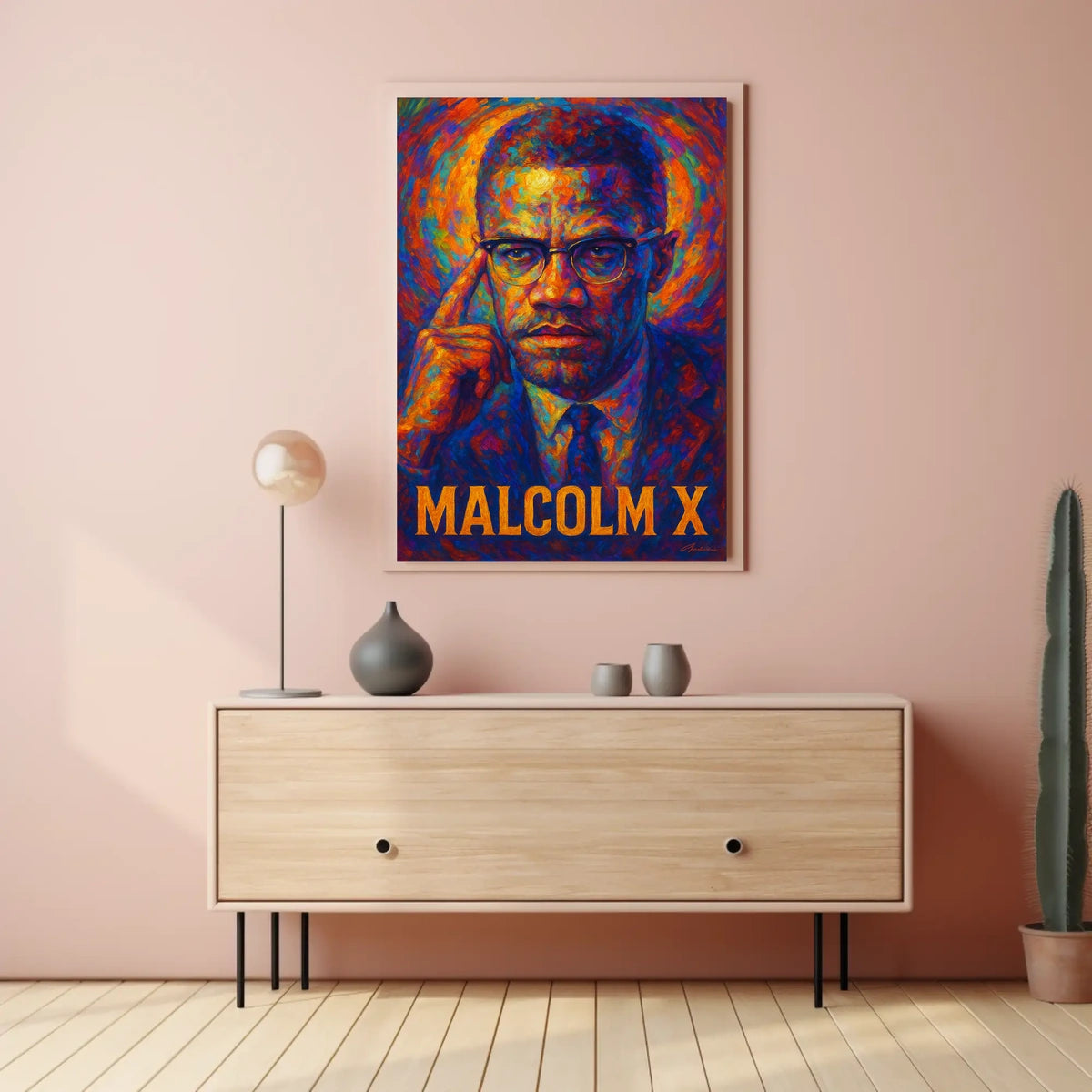 Malcolm X Iconic Leader Poster