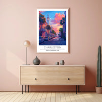 Charleston Street Scene: Vibrant Urban or Cityscape Poster
