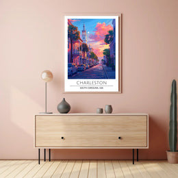 Charleston Street Scene: Vibrant Urban or Cityscape Poster