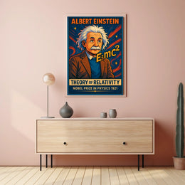 Einstein Relativity Vintage Intellectual Poster