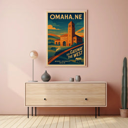 Omaha Union Pacific Railway Cultural or Heritage Poster