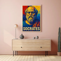 Socrates Mosaic Portrait Poster