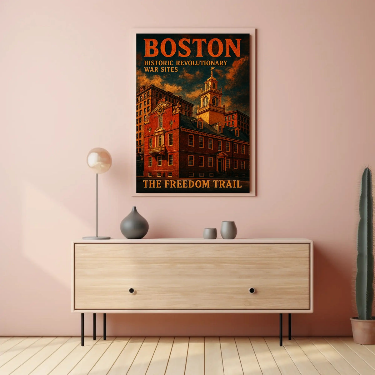 Bostons Historic Revolutionary War Sites Poster