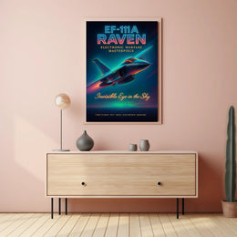 EF-111A Raven Retro-Futuristic Military Aviation Poster