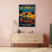 Los Angeles Dreamscape Vintage Adventure Poster