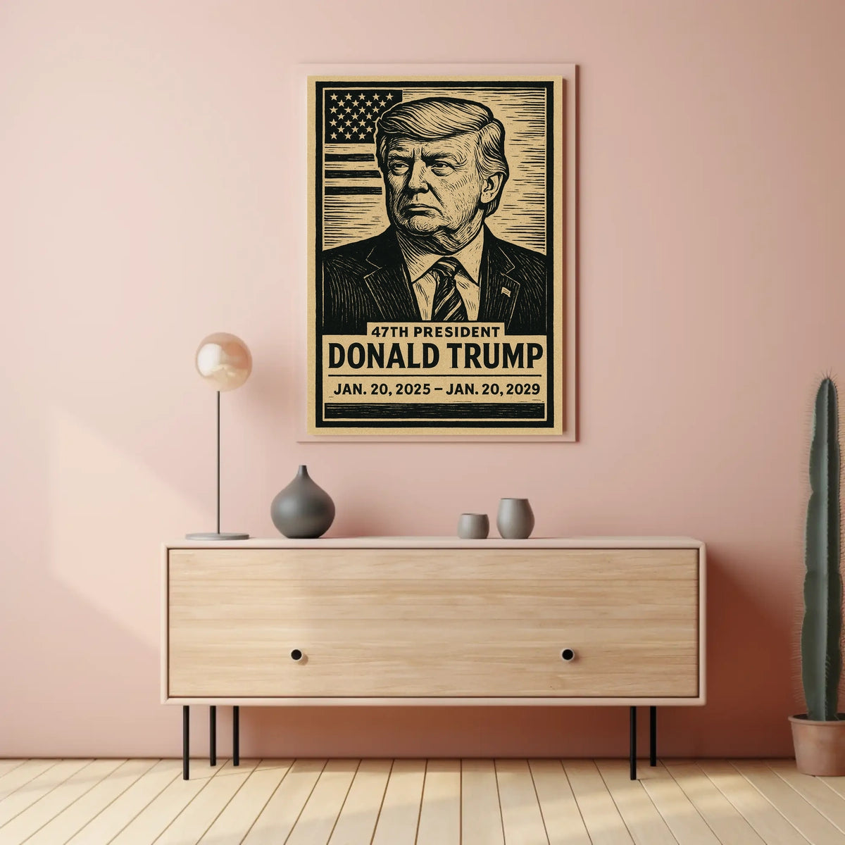 Donald Trump 47th President Scenic Patriotic Heritage Timeless Wall Art Iconic Legacy Gift Poster