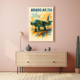 Arado AR 234 Vintage WWII Aviation Art Poster