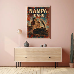 Nampa, Idaho Vintage Railway Vintage Poster