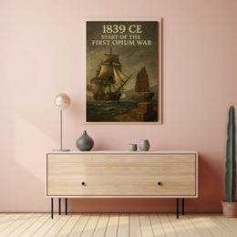 1839 CE First Opium War Historical Poster Print PosterGoat