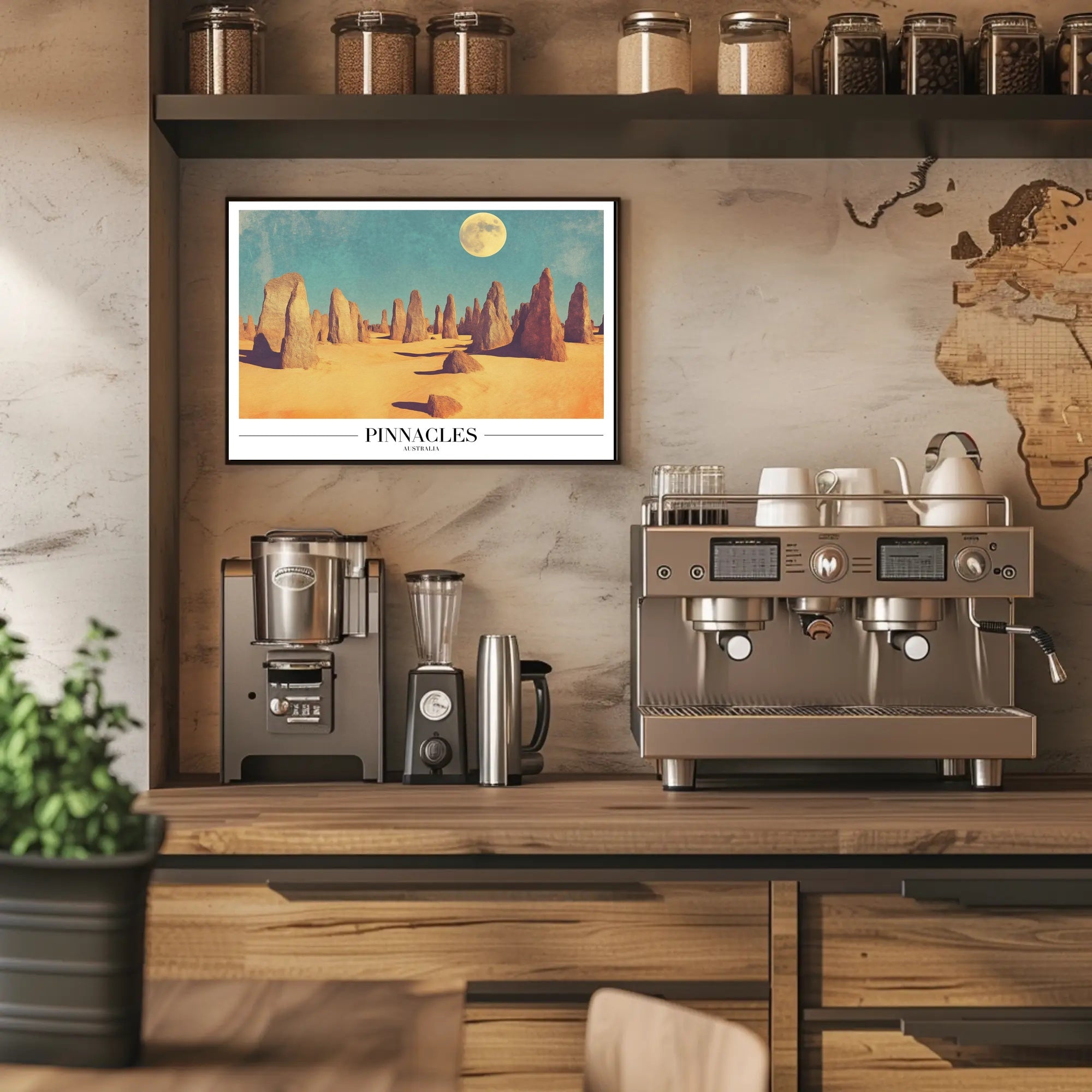 Pinnacles Desert Surreal Landscape Travel Poster