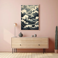 Oceanic Waves And Clouds Poster PosterGoat