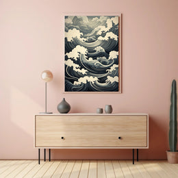 Oceanic Waves And Clouds Poster PosterGoat