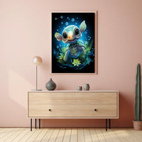 Whimsical Baby Turtle Underwater Fantasy Art Poster