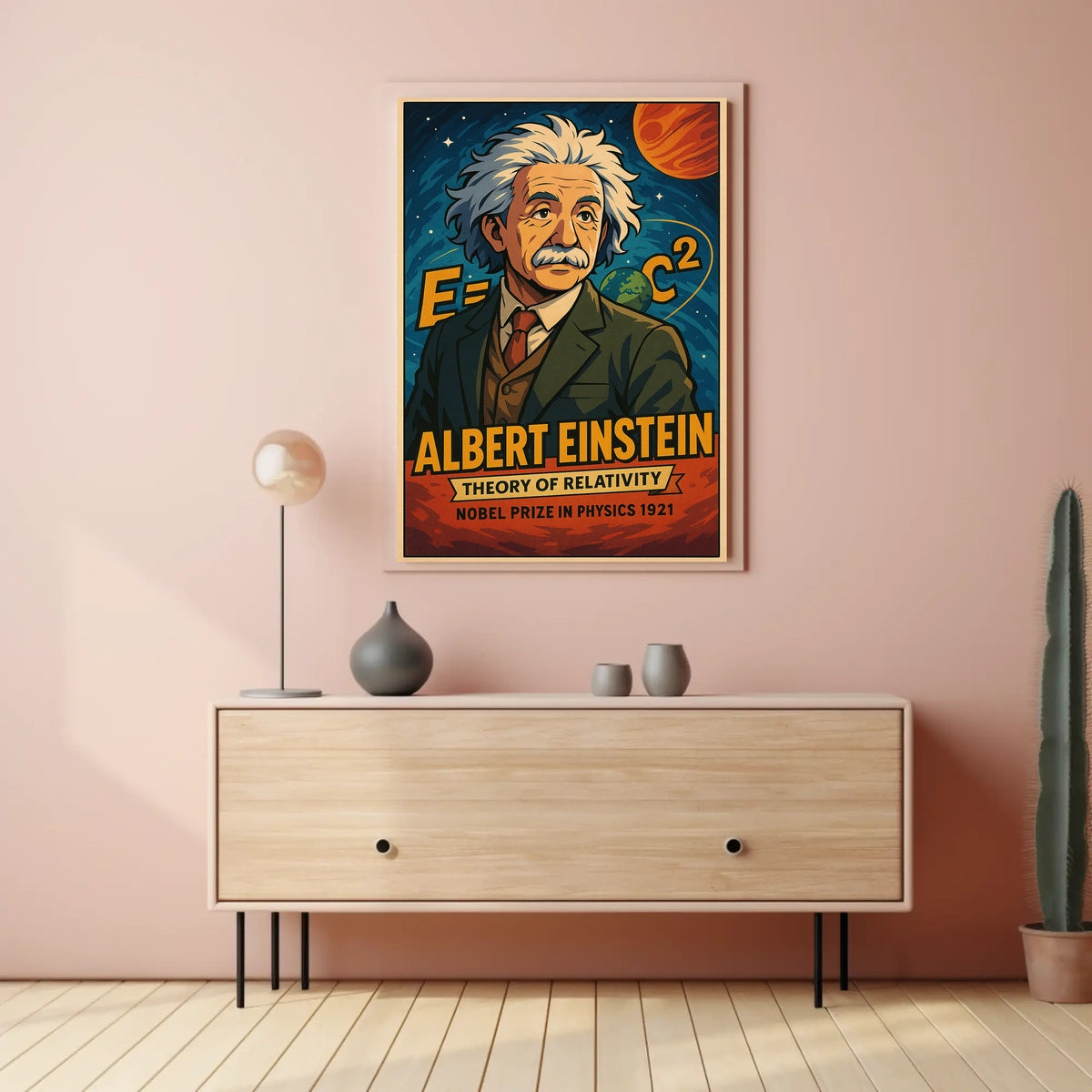 Einstein Relativity Vintage Science Poster