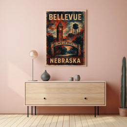 Bellevue Nebraska Scenic Travel Photography Realism Poster