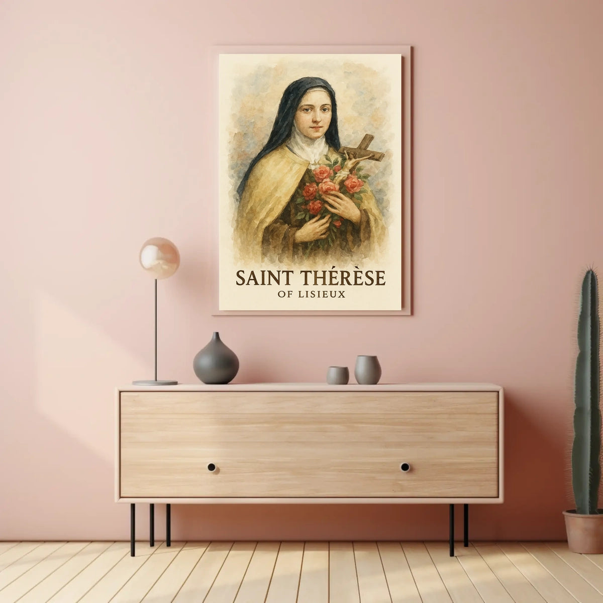 Saint Thérèse Of Lisieux Catholic Saint Portrait For Wall Art Poster