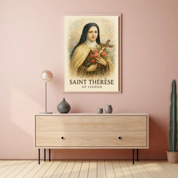 Saint Thérèse Of Lisieux Catholic Saint Portrait For Wall Art Poster