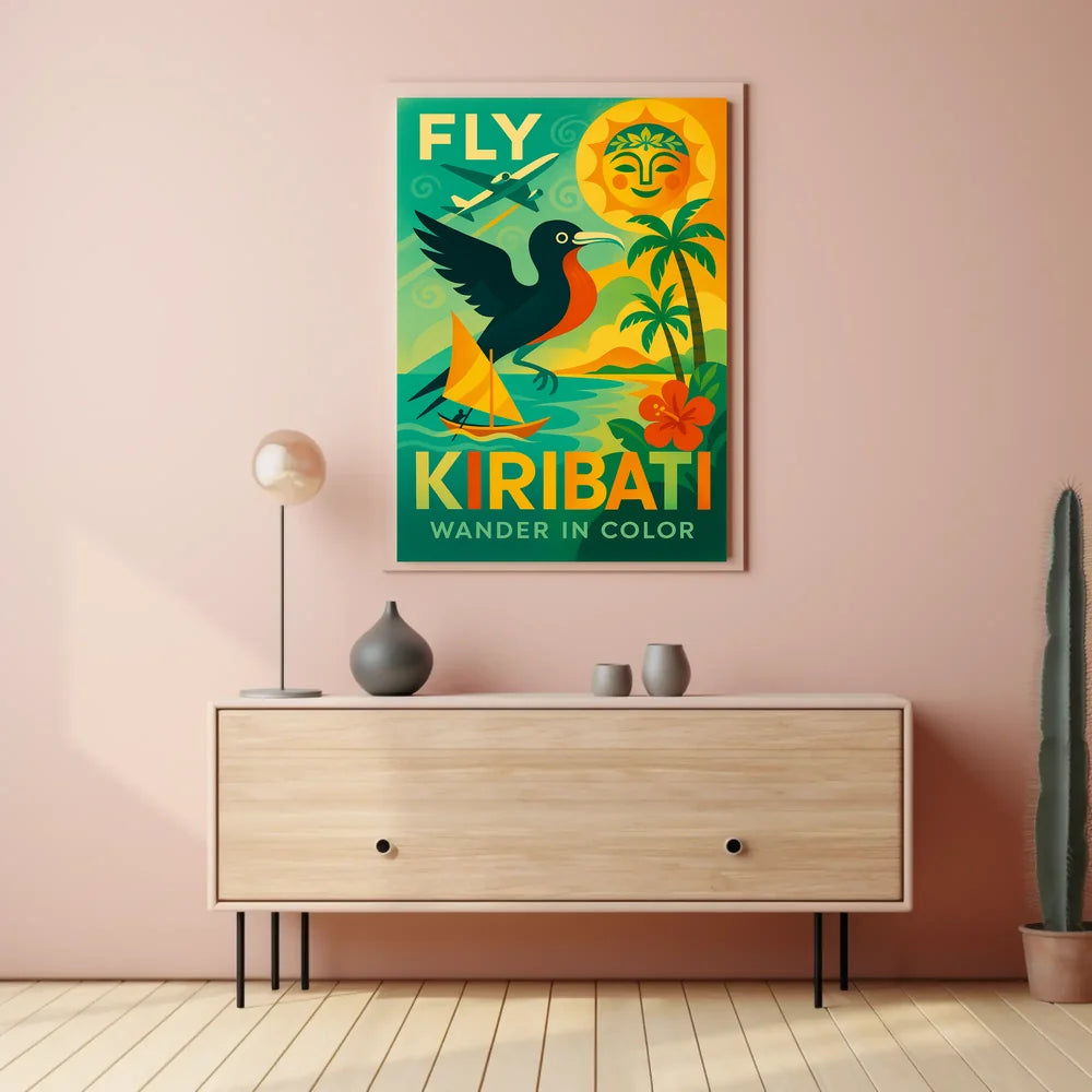 Vibrant Kiribati Travel Poster With Retro Modern Charm PosterGoat