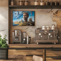 Surreal Face in Desolate Landscape - Abstract or Artistic Poster