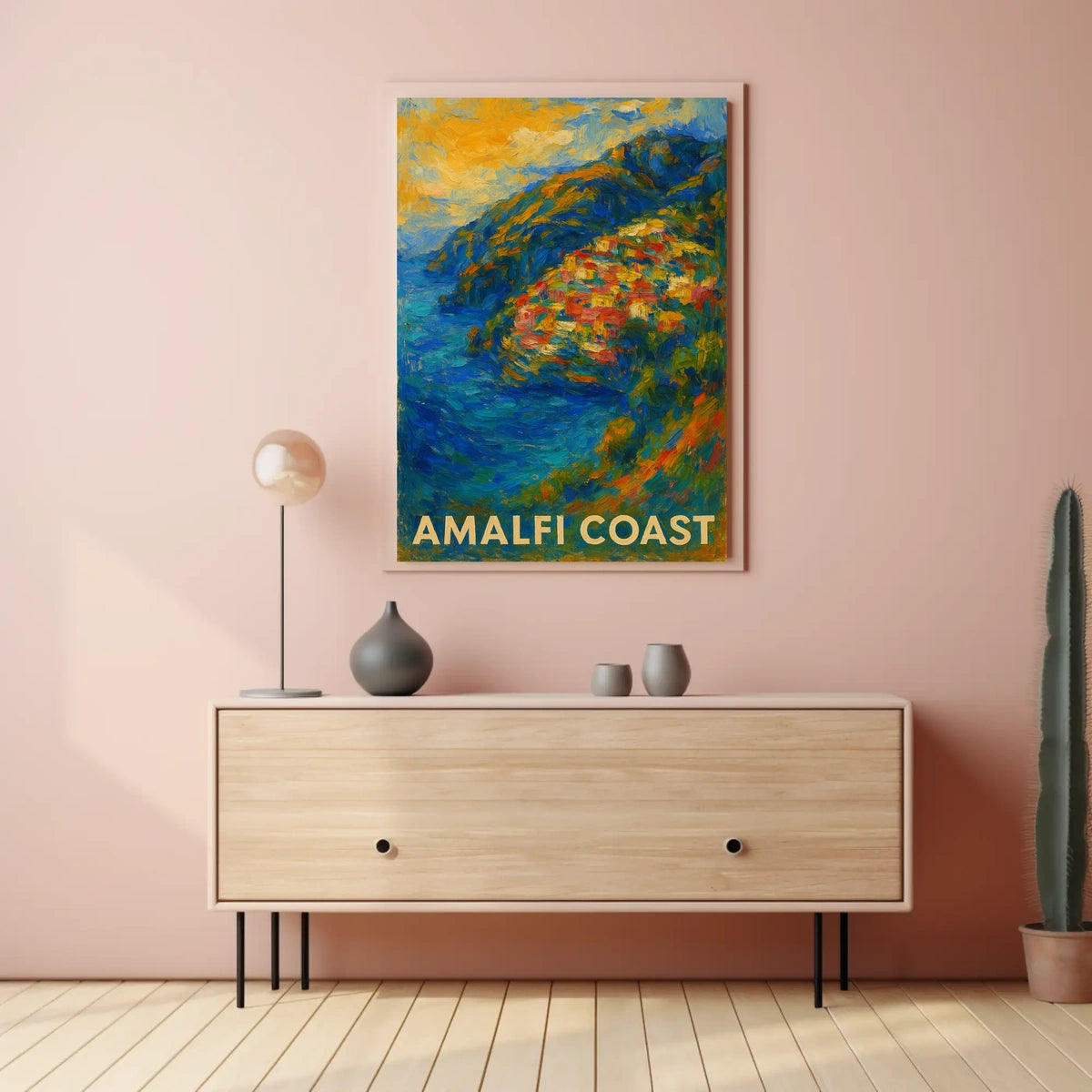Amalfi Coast Poster Wall Art Coastal Decor Travel Lovers