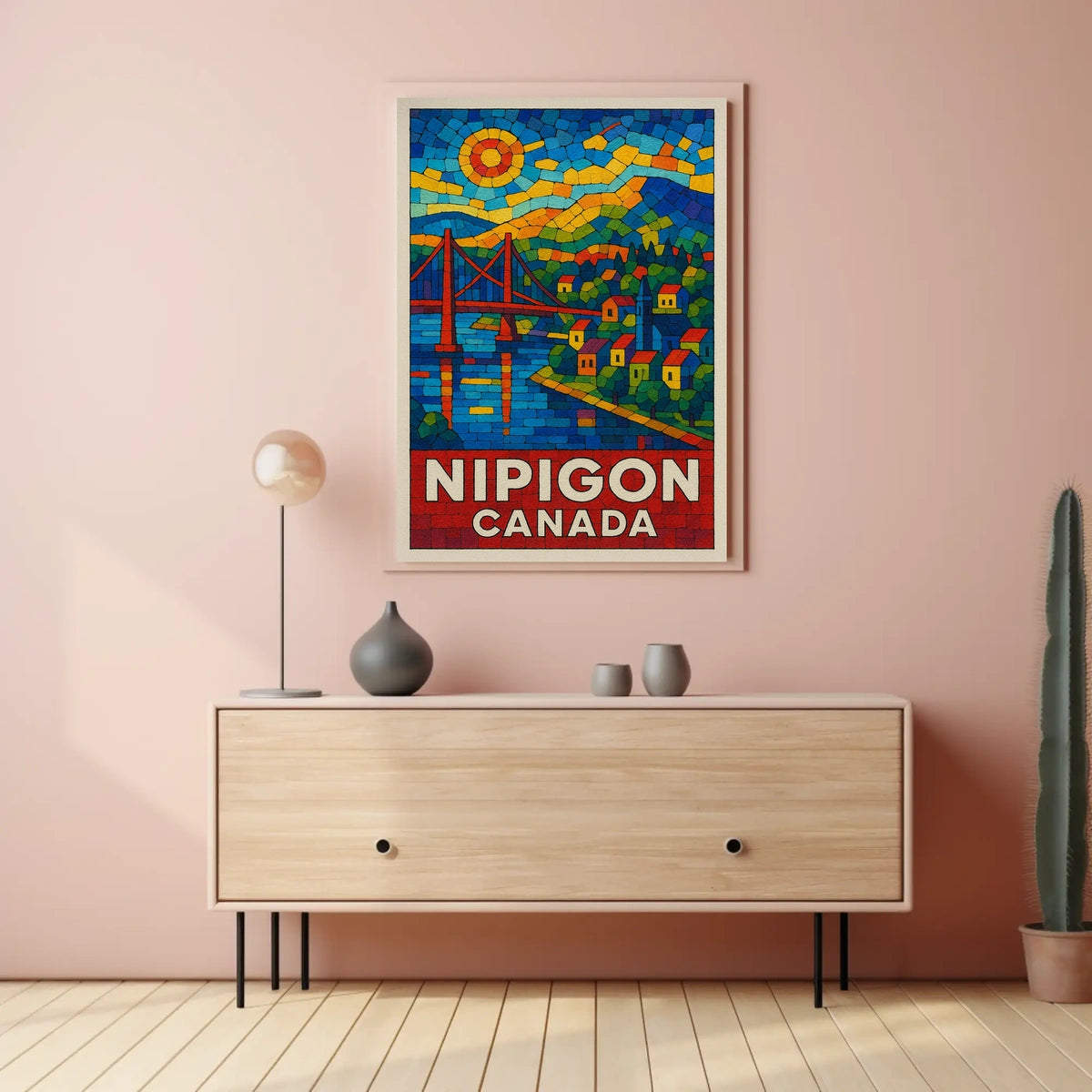 Nipigon Canada Vibrant Mosaic Poster