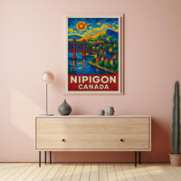 Nipigon Canada Vibrant Mosaic Poster
