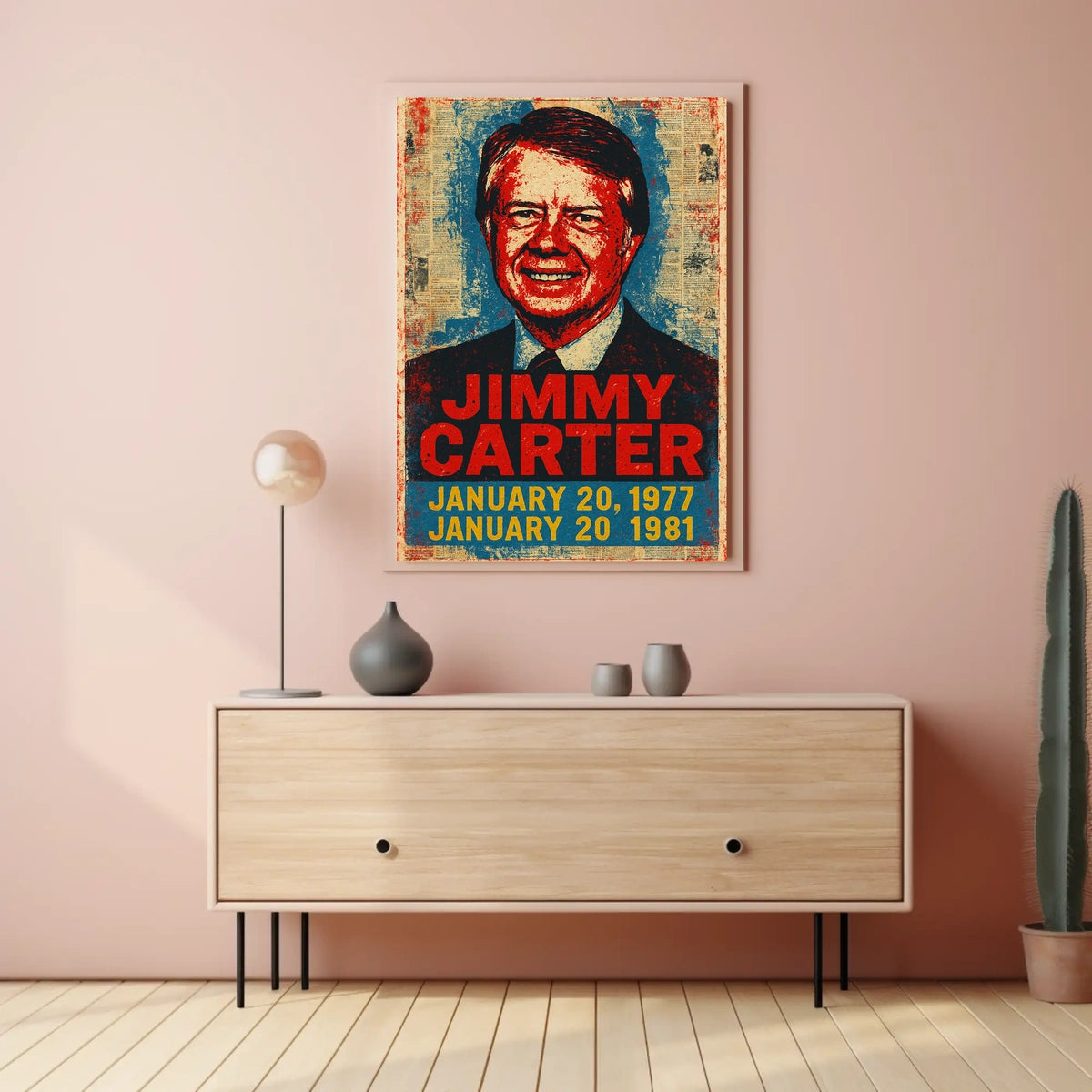 Jimmy Carter 39th President of the United States Street Art Mashup Poster