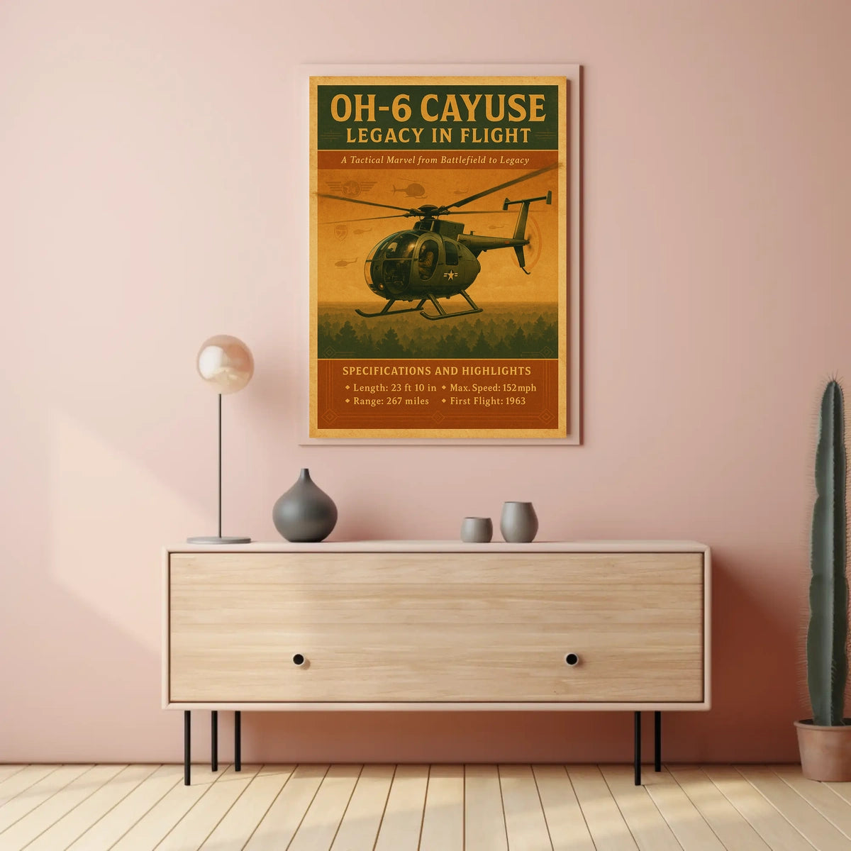 OH-6 Cayuse Legacy in Flight Poster