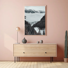 Breathtaking Winter Landscape Photorealistic National Park Poster