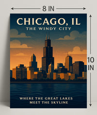 Chicago The Windy City Poster PosterGoat