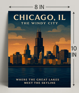 Chicago The Windy City Poster PosterGoat