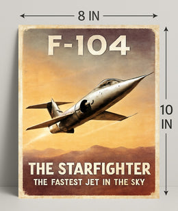 F-104 Starfighter The Fastest Jet Poster PosterGoat