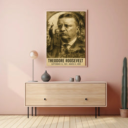 Theodore Roosevelt 26th President of the United States Double Exposure Poster