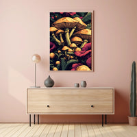 Enchanted Forest Mushroom Wall Art Print