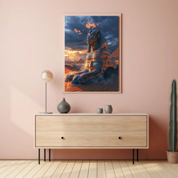 Mystical Sphinx Sunset Cultural or Heritage Poster PosterGoat
