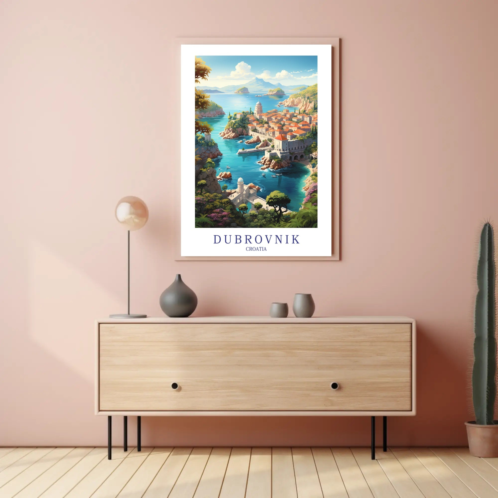 Dubrovnik's Enchanting Cityscape Travel Poster PosterGoat