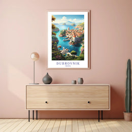 Dubrovnik's Enchanting Cityscape Travel Poster PosterGoat