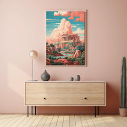 Ancient Greek Temple Surrealism Cultural or Heritage Poster