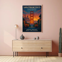 San Francisco Dreams Vintage Travel Poster